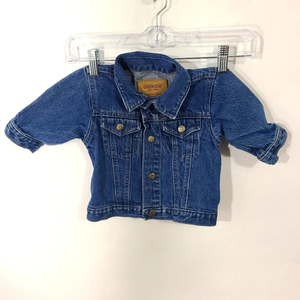 Oshkosh Kids‎ Child Baby 6-9mos Denim Jean Jacket Cotton Unisex